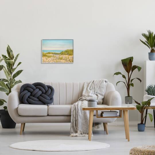 Stupell Industries Tall Grass Sand Dunes Nautical Beach Landscape in Frame Wall Art